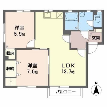 ウエストレジデンスＥ棟の物件間取画像